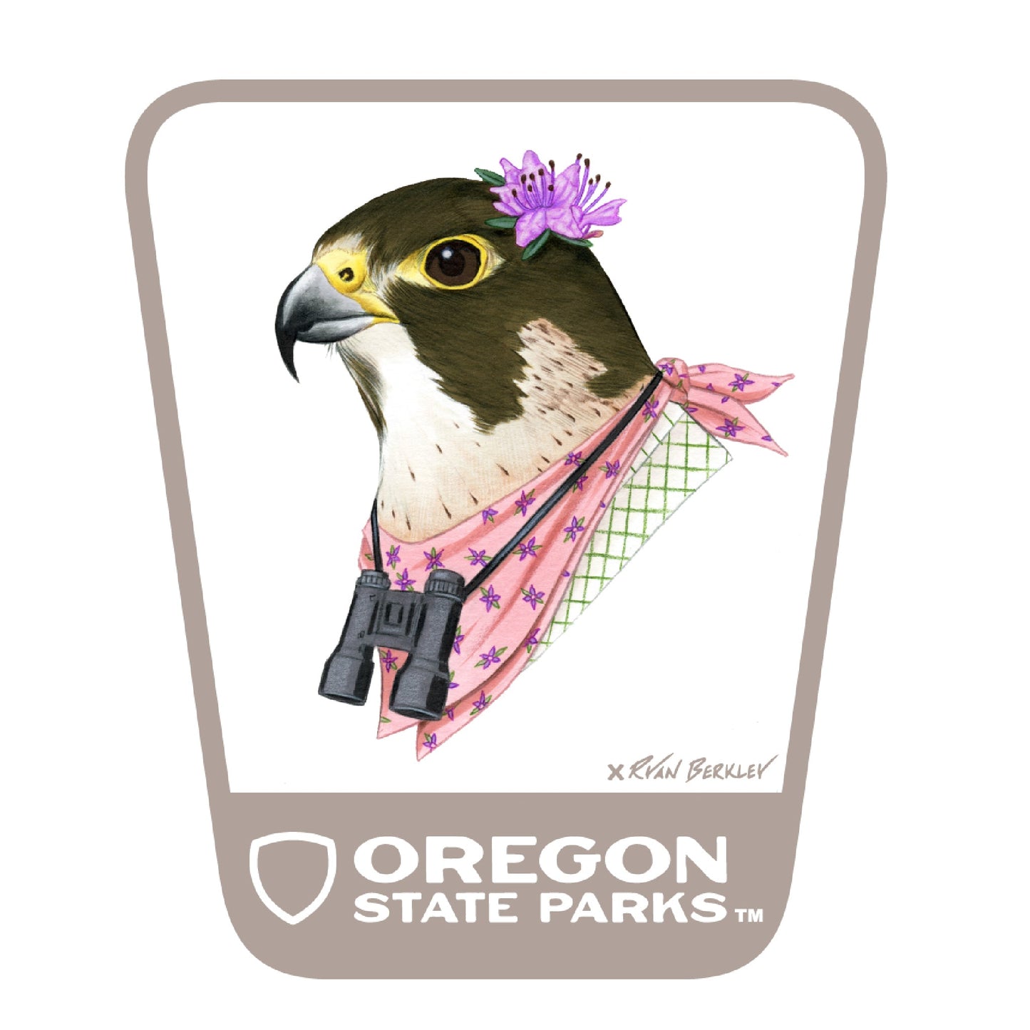 Peregrine Falcon 3.25" Weatherproof Sticker
