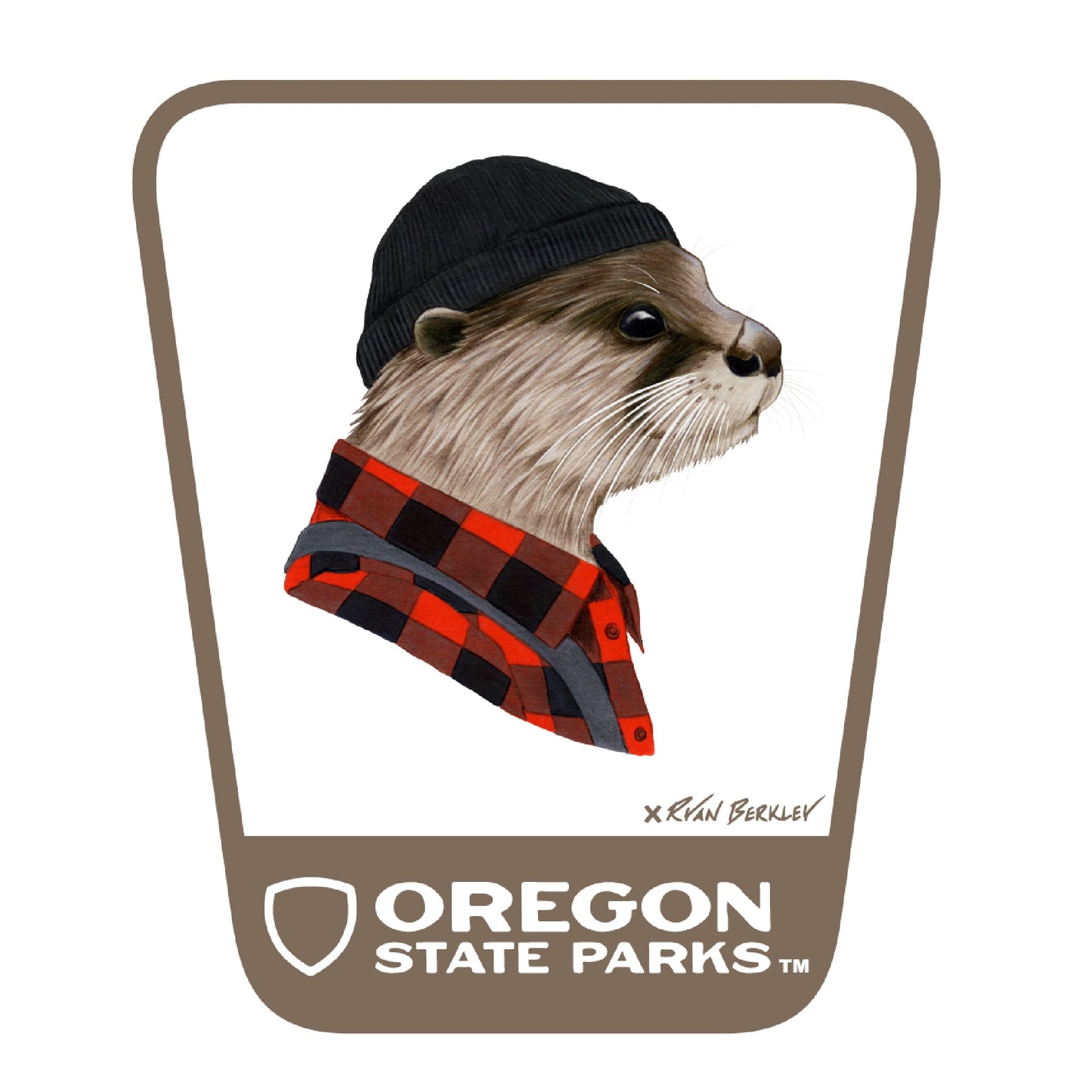 River Otter 3.25" Weatherproof Sticker