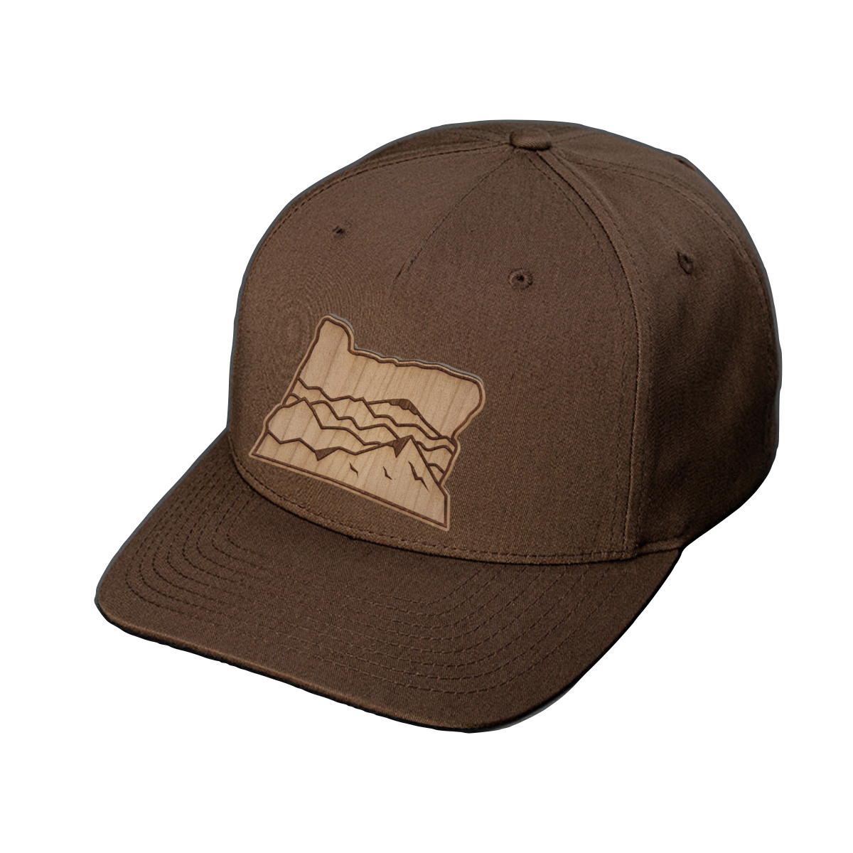 Wood Patch - Mountains Snapback Hat