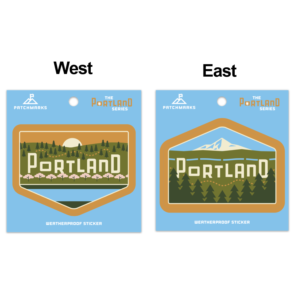 Portland Skyline "East" Weatherproof Vinyl Sticker