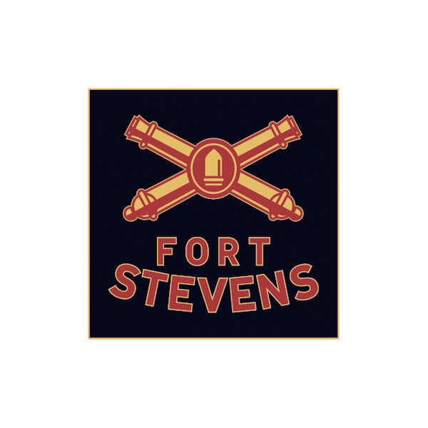 Fort Stevens - Cross Cannon - 1" Wood Pin
