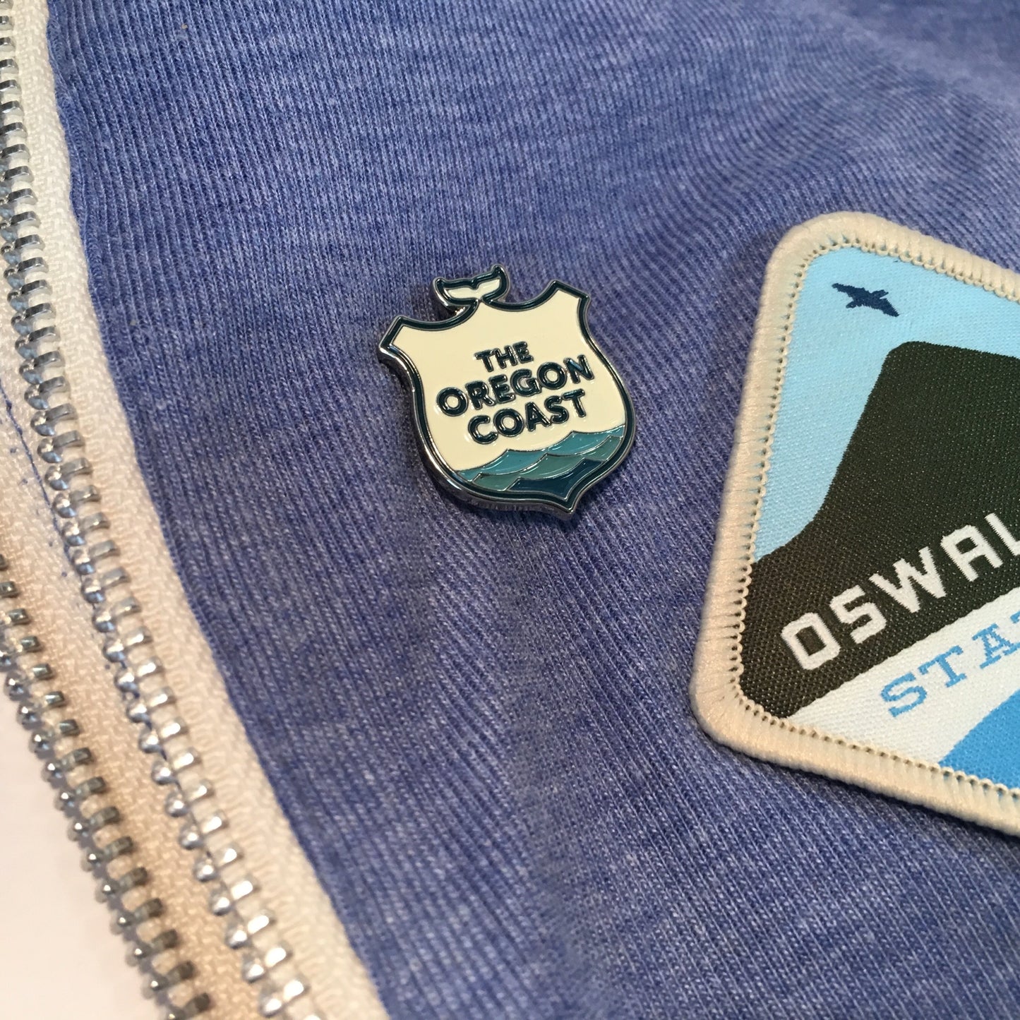 Official Logo of The Oregon Coast Enamel Pin