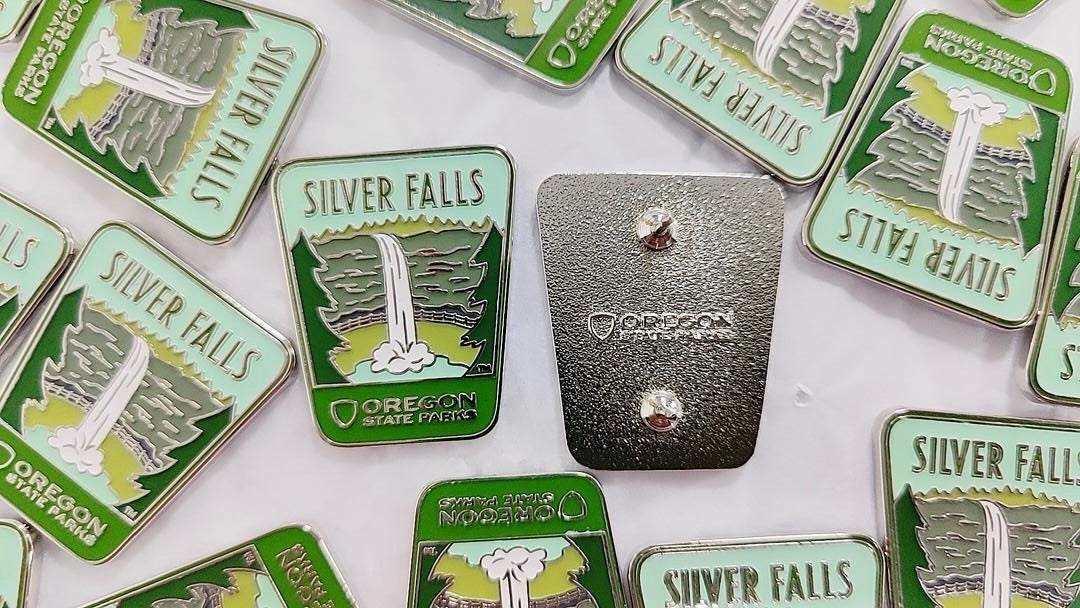 Silver Falls - OPRD Official - 1.25" Enamel Pins