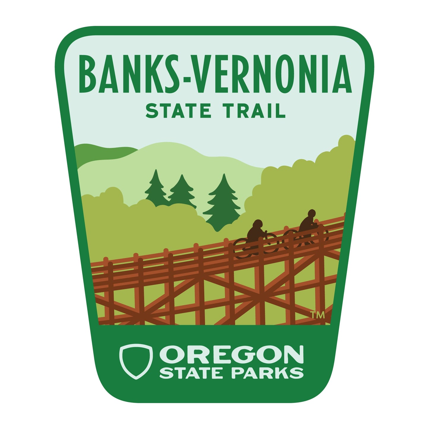 Banks Vernonia Trail, 3.25” Weatherproof Sticker
