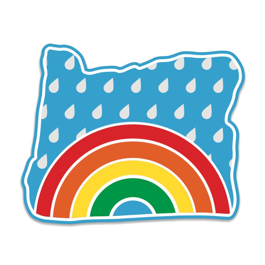 Oregon Rainbow - 2.25" Iron-on Patch