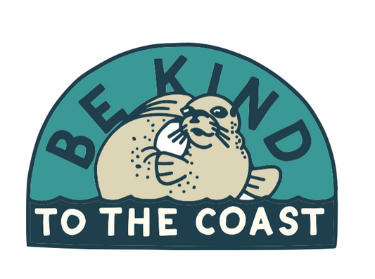 Be Kind To the Coast - Seal - 3.5" Sticker