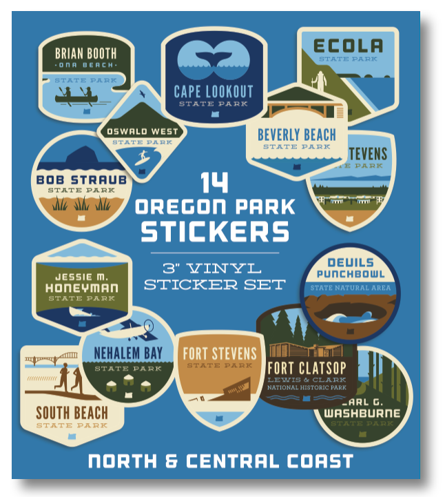 Oregon Parks Regional Sticker Packs