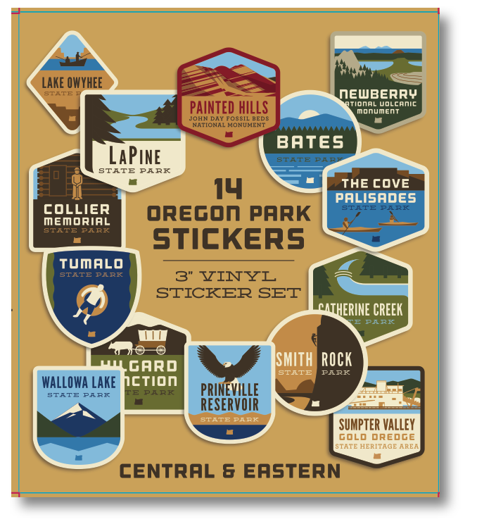 Oregon Parks Regional Sticker Packs