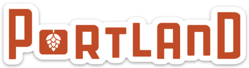 Portland Skyline "Hops" Weatherproof Vinyl Sticker